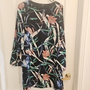 Vero Moda Black Floral Long Sleeve Dress